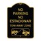 Signmission No Parking No Estacionar Tow Away Zone Directional Arrow Tacionamiento Zona De Carga, BG-1824-23706 A-DES-BG-1824-23706 - alternate 1